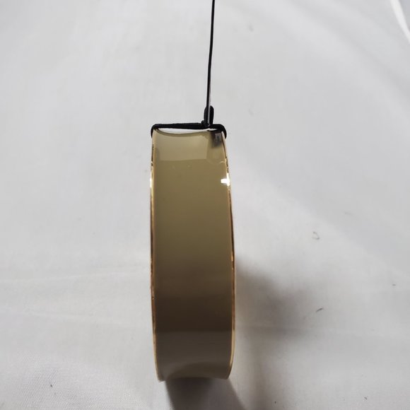 Saks Fifth Ave taupe enamel bangle bracelet - Picture 2 of 5